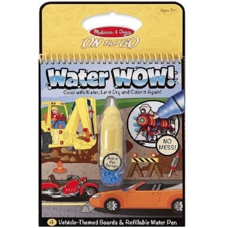 Книжка за оцветяване Вода УАУ! - Превозни средства - Water Wow - Vehicles - Melissa & Doug